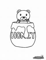 Honey Coloring Pot Pages Bear Jar Kids Hide Color Getcolorings Coloringsky Sheets Disimpan Dari sketch template