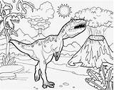 Coloring Pages Jurassic Park Printable Dinosaur Library Clipart Volcano sketch template