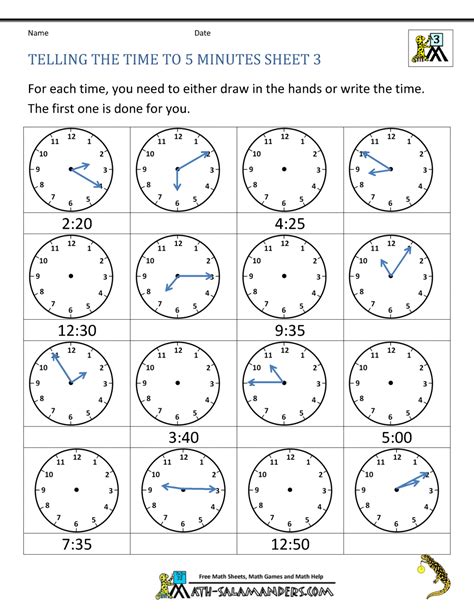 printable telling time worksheets   astounding telling