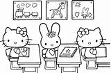 Kitty Hello Coloring Pages Printable Colouring Kids Para sketch template