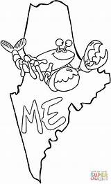Maine Coloring Pages Map Michigan State Drawing Printable Kids Getdrawings Flag Tree Categories sketch template
