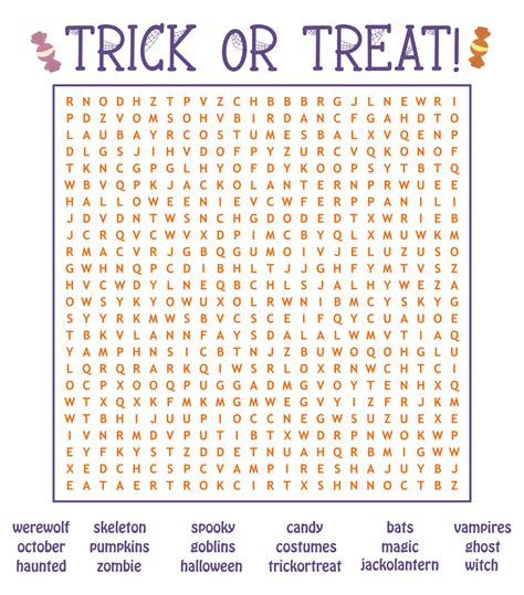 Trick Or Treat Signs Printable Free Printable Word Searches Hot Sex
