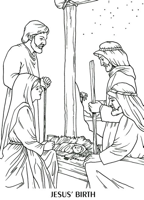 jesus christ birth coloring pages