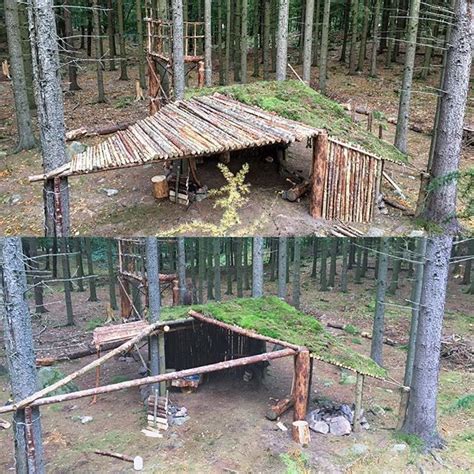 survival shelter ideas  pinterest shelters winter camping  camp site set