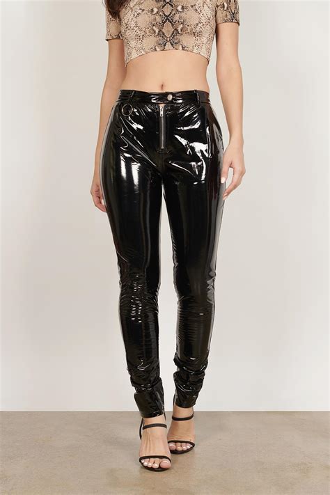 tobi pants womens perfect control black patent leather pants black ⋆