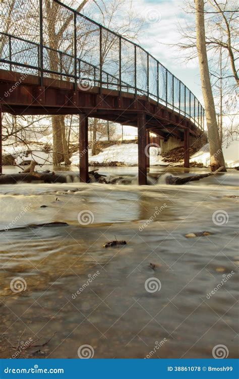 bridge  creek stock photo image  background puddle