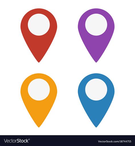 map marker icons set royalty  vector image