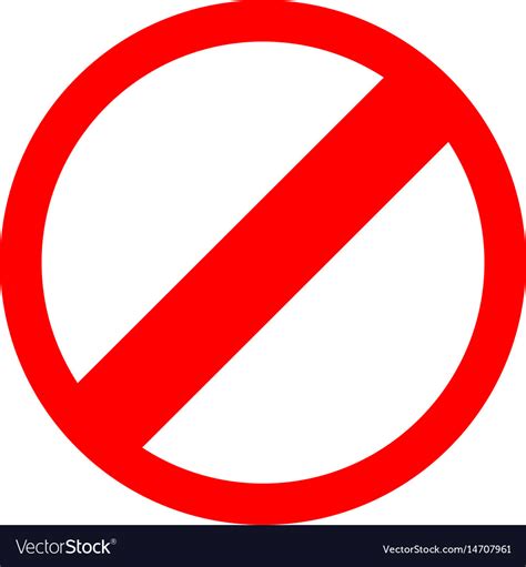 Red Sign Entry Prohibited Icon Royalty Free Vector Image