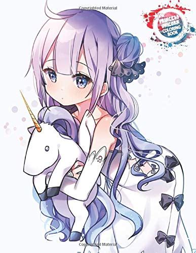 buy princess unicorn coloring book cute anime manga girl coloring book