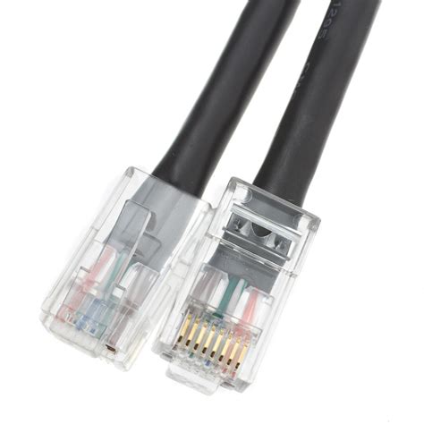 cat black copper ethernet cable bootless ft