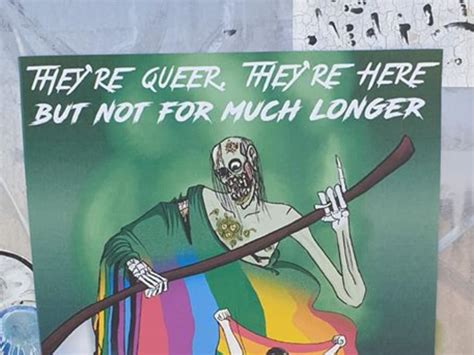 anti gay posters plastered around townsville by far right group