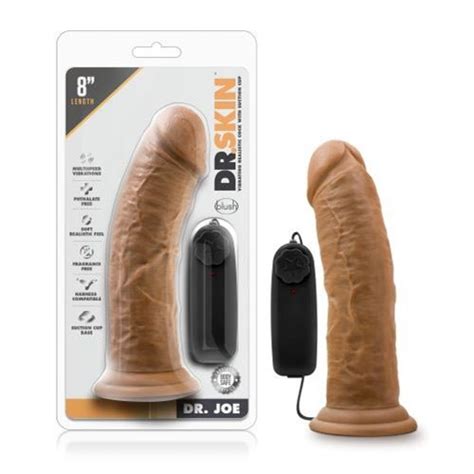 Dr Skin Dr Joe 8 Vibrating Cock With Suction Cup Mocha Sex Toys