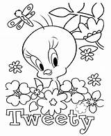 Tweety Canary Kolorowanki Bird Druku Malowanki sketch template