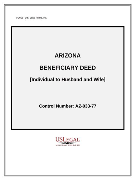 printable beneficiary deed form arizona   owner  owner