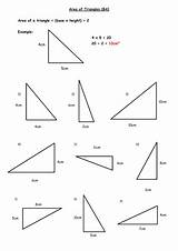 Area Triangles Worksheets X3 Differentiated Tes Resources sketch template