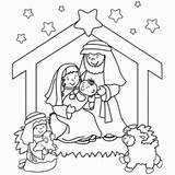 Nativity Christmas Printables Coloring Pages Printable Scene Kids Religious Color Colouring Preschool Sheets Sheet Jesus Cartoon Para Stable sketch template