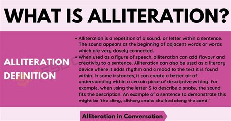 alliteration definition examples