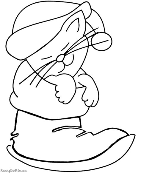 cat   shoe christmas coloring pages