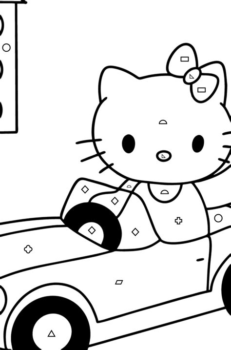 kitty  car coloring page   print