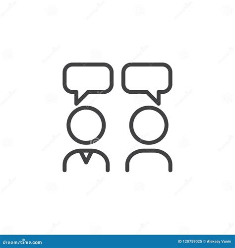 interview outline icon stock vector illustration  business