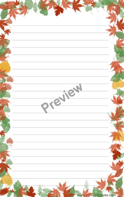 thanksgiving fall leaves writing paper worksheetscity