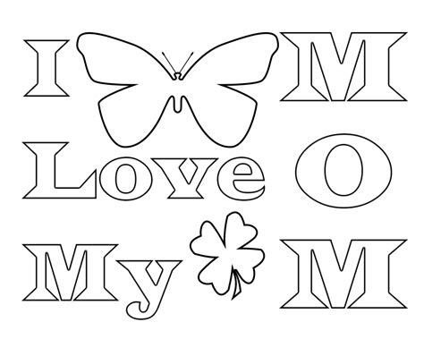 coloring pages    love  mom  love  coloring pages