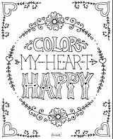 Happy Heart Color Coloring Printables Book Popsugar Choose Board sketch template