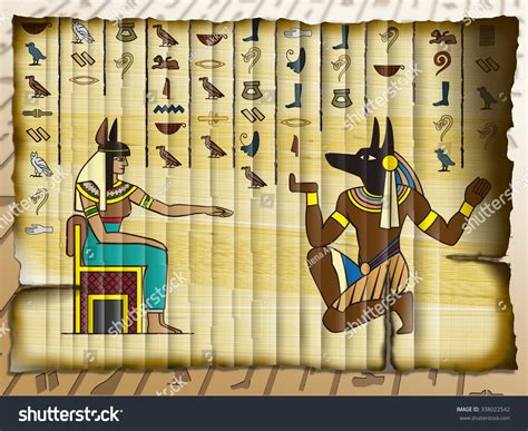Anubis Cleopatra Egyptian Scroll Cleopatra Anubis