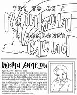 Coloring Maya Angelou Pages History Month Printable Kids Color Print Getdrawings Getcolorings sketch template