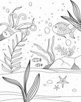 Unterwasserwelt Ausmalbilder Underwater Fisch sketch template