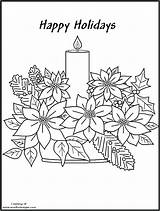 Coloring Poinsettia Christmas Pages Getdrawings Printable Getcolorings sketch template