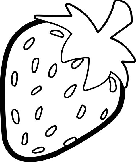 strawberry bold outline coloring page wecoloringpagecom easy