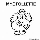 Madame Monsieur Mme Follette Imprimer Coloriages sketch template