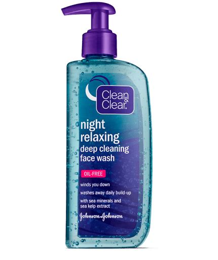 night relaxing deep cleaning face wash clean clear