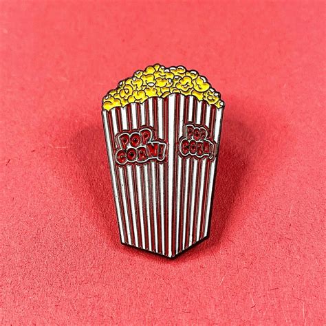 Cinema Popcorn Enamel Pin Etsy