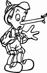 Coloring Nose Pinocchio Pages Wecoloringpage sketch template