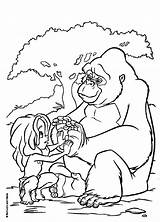 Tarzan Kala Famille Kerchak 1635 1173 Adoptive Mère Ausmalen Dessins sketch template