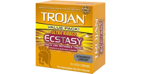 Trojan Ultra Ribbed Ecstasy Best Condoms For Pleasure