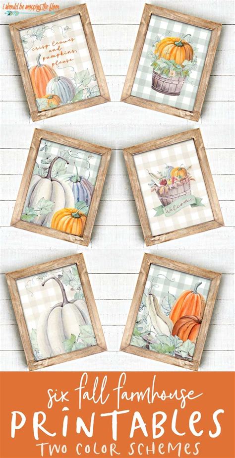 fall farmhouse printables    watercolor