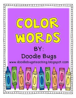 color words kindergarten korner