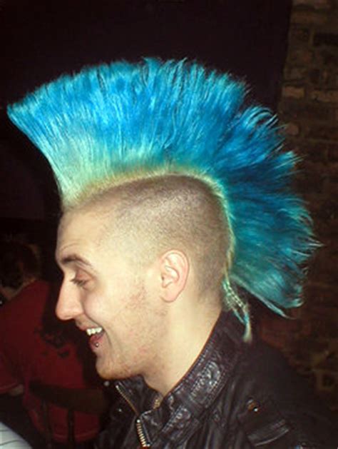 turquoise mohawk   hair