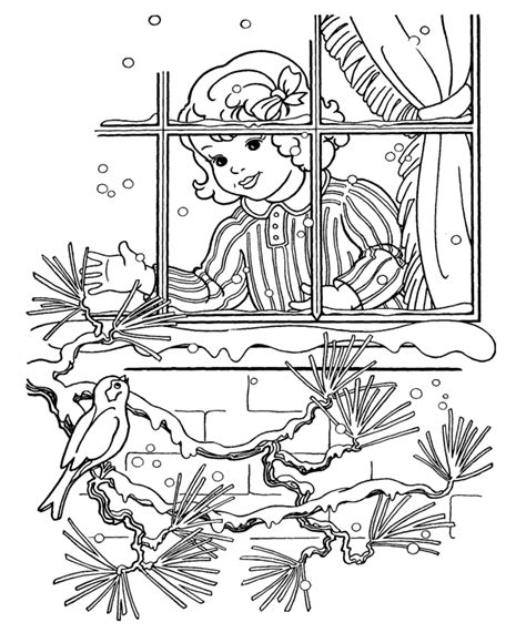 vintage christmas coloring page