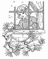 Christmas Coloring Pages Winter Sheets Vintage Printable Activity Children Adult Colouring Book Books Adults Morning Bluebonkers Childern Go Embroidery Choose sketch template