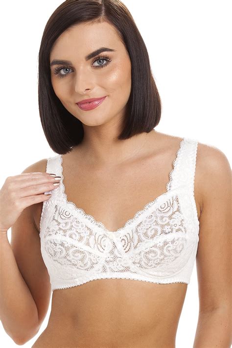 womens camille white lingerie non wired softlace bra ladies big cup
