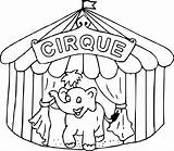 Cirque Chapiteau Magique Coloriages Localement Magicien sketch template