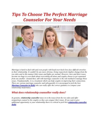 Tips To Choose The Perfect Marriage Counselor For Your Needs