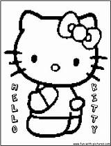 Kitty Hello Coloring Page5 Cartoon Cliparts Clipart Pages Fun Library sketch template