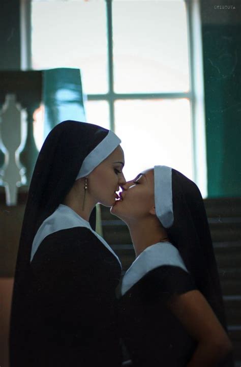 lesbian nuns kissing mega porn pics