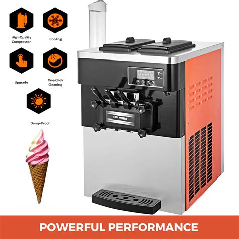 Commercial Soft Ice Cream Making Machine 3 Flavor Countertop Soft Yogu