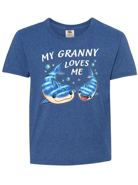 my granny loves me whale shark youth t shirt